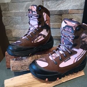 Rocky Gortex Women's Breast Cancer Moto Construction Hunting Boots Size 8